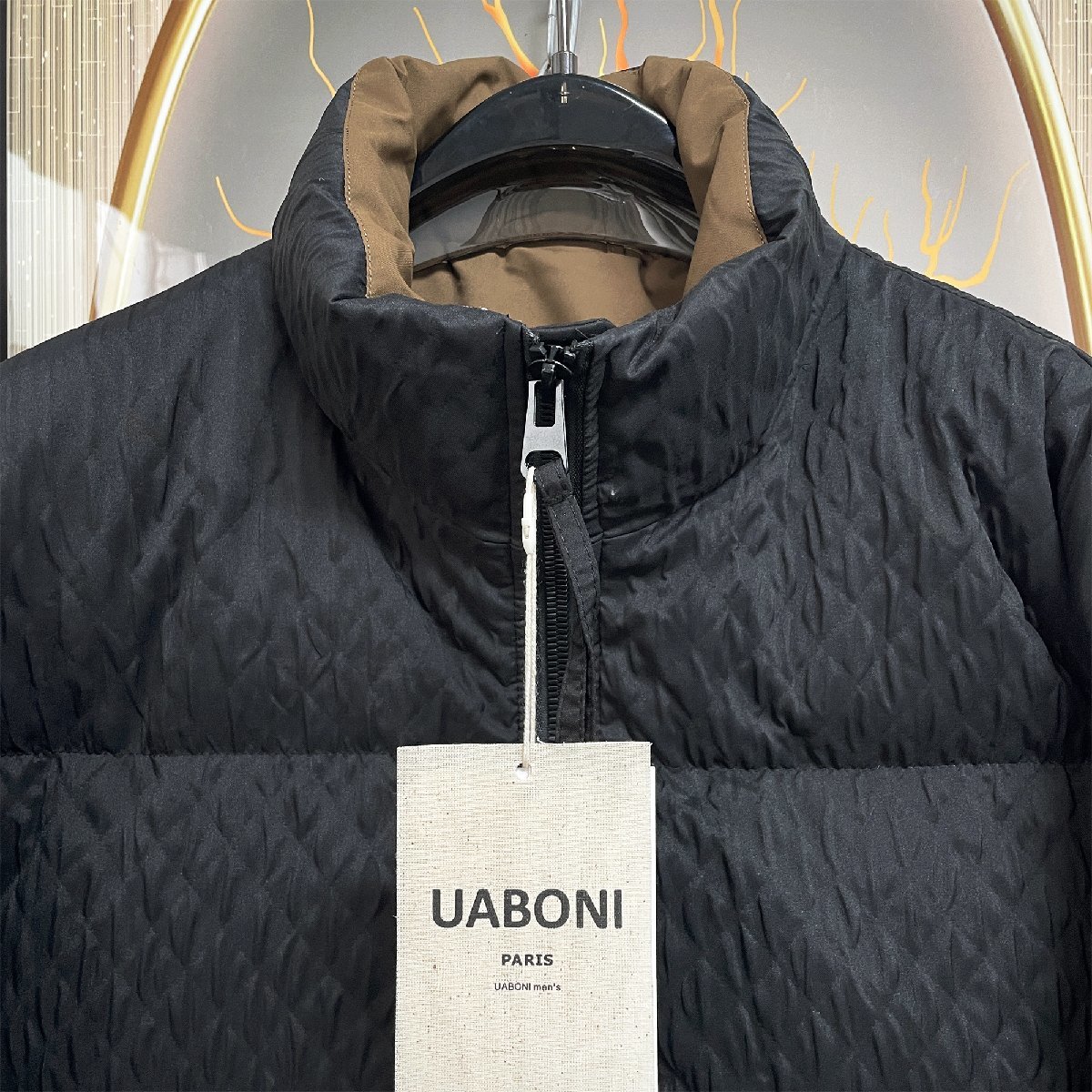 最上級EU製＆定価10万◆UABONI*Paris*ダウンジャケット*ユアボニ*パリ発◆ダックダウン90％ 防風防寒 ゆったり 無地 快適 個性 M/46サイズ_画像4