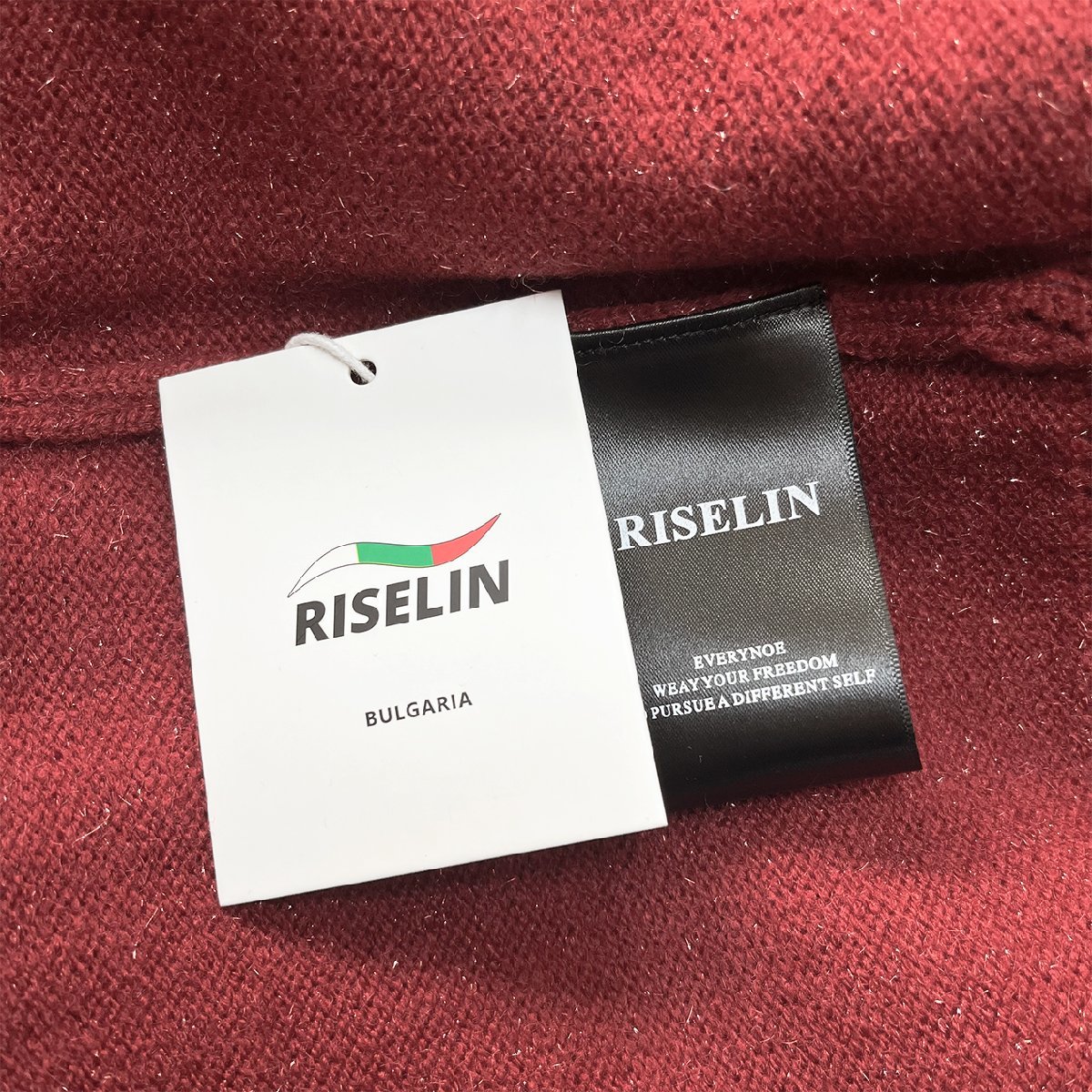 人気ヨーロッパ製※定価5万◆ブルガリア発※RISELIN セーター 高品質ウール 暖かい アームウォーマー付き 2WAY キレイめ レディース L/48_画像10