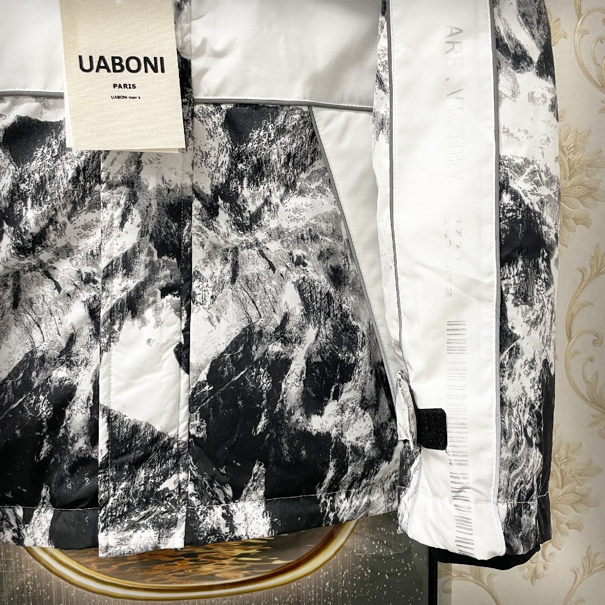 個性EU製＆定価11万◆UABONI*Paris*ダウンジャケット*ユアボニ*パリ発◆ダックダウン90％ 肉厚 防寒防風 派手 雪山 マウンテンパーカ M/46_画像8