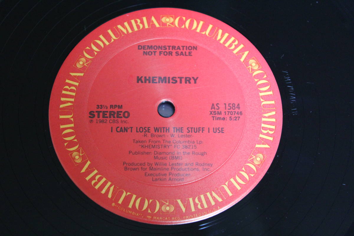 ●Khemistry - I Can't Lose With The Stuff I Use　12インチシングル　 USプロモ盤_画像2