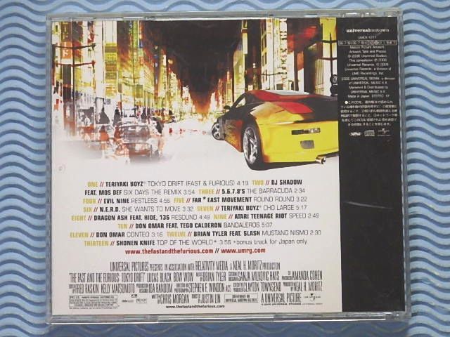 [国内盤]『ワイルド・スピード×３/東京ドリフト(+1)』The Fast and the Furious/Tokyo Drift/スポコン/サントラ/OST/人気盤/良品_画像2