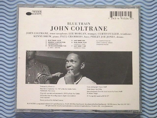 [輸入盤]ジョン・コルトレーン「ブルー・トレイン(+2)/Blue Train」John Coltrane/RVG/リマスター/ブルーノート/Blue Note/US盤/名盤/良品の画像2