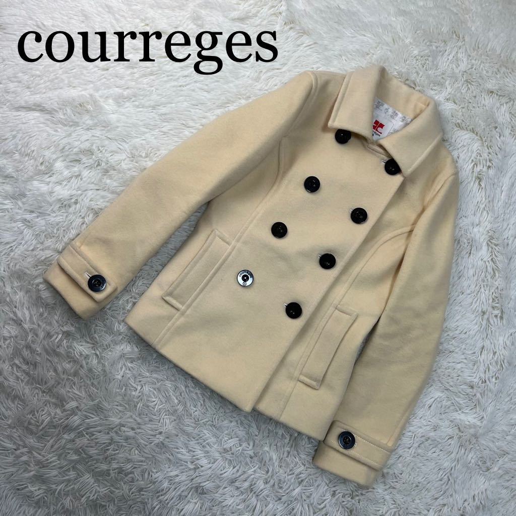 フォロー割適用】 courreges クレージュ コート アウター クリーム色