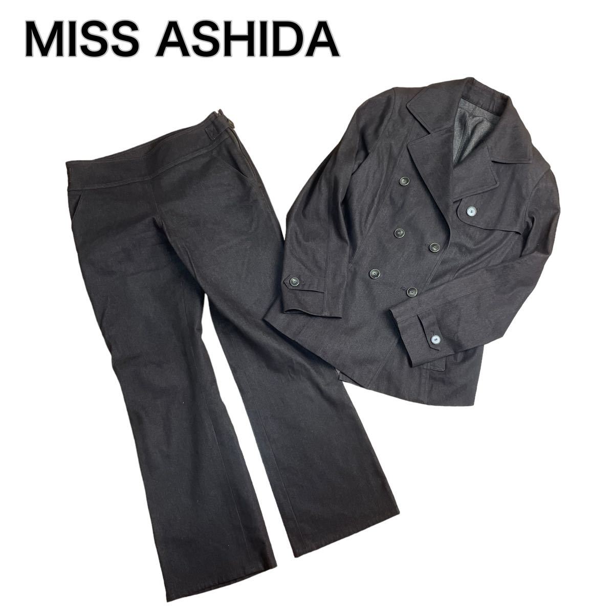 MISS ASHIDA ミスアシダ セットアップ スーツ ダブル ブラウン 2 M_画像1