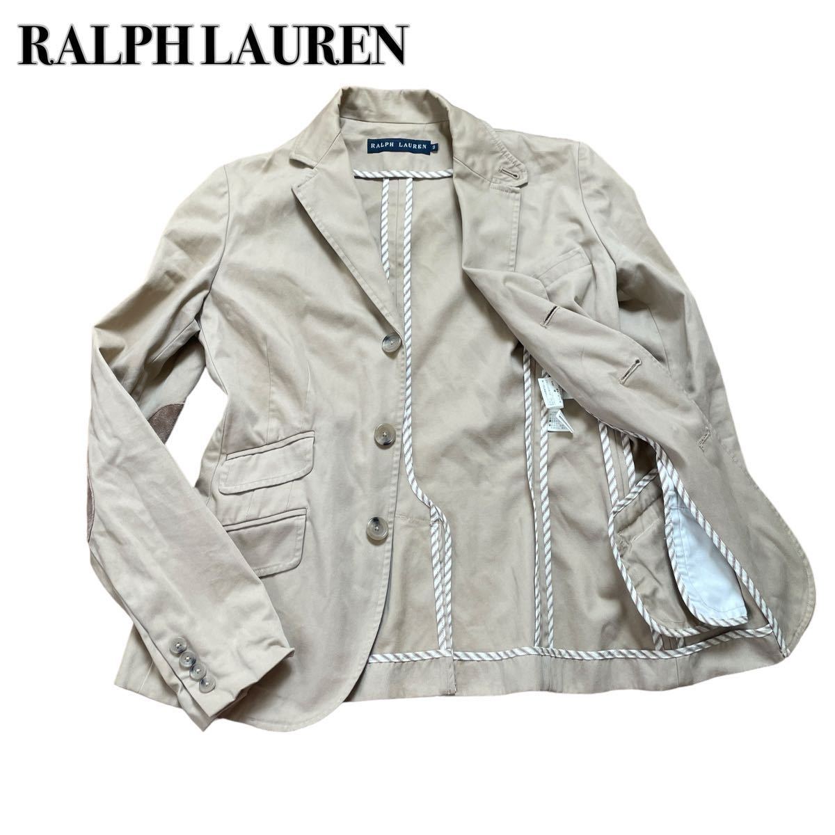 RALPH LAUREN ラルフローレン テーラードジャケット ベージュ 9号 M_画像1