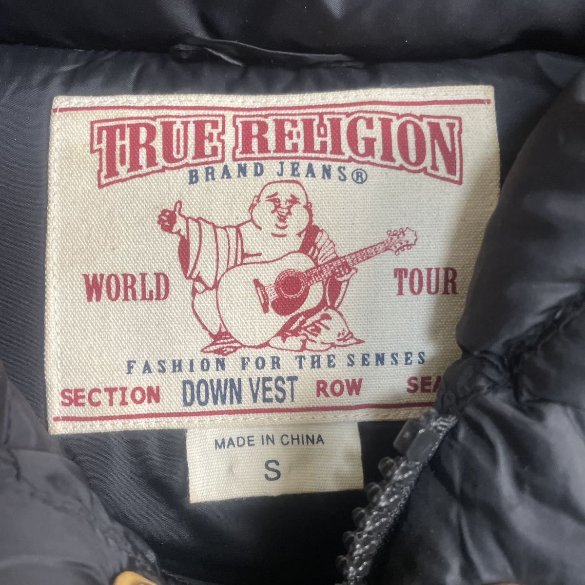 TRUE RELIGION トゥルーレリジョン ダウンベスト 黒ブラックS_画像10