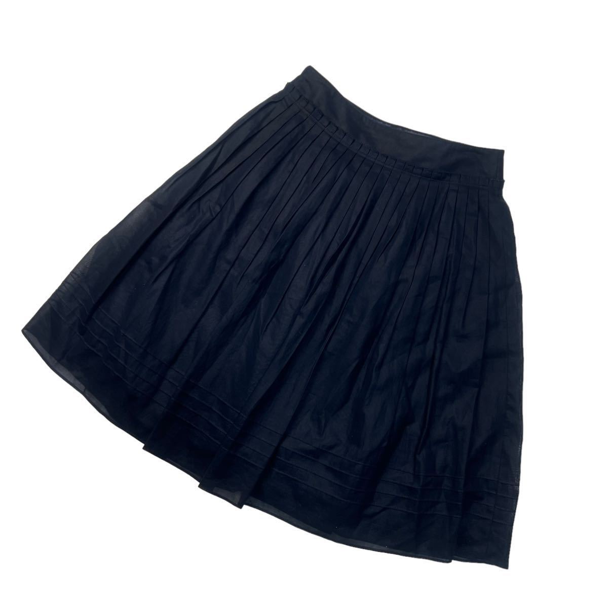MACKINTOSH PHILOSOPHY Macintosh firosofi- skirt pleat navy blue color size 34 knee height 