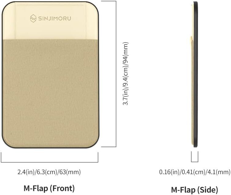 【滑り止めシリコンパッド追加】Sinjimoru Magsafe対応 iPhoneカードケース、蓋付きマグネット携帯カードホルダー I142の画像6