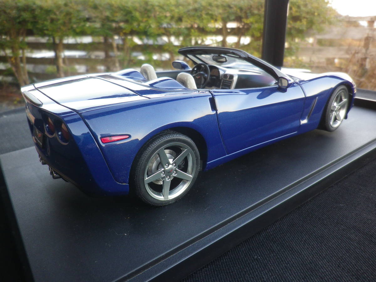 絶版！ Aa 1/18 送料無料 CHEVROLET シボレー CORVETTE コルベット C6 CONVERTIBLE コンバーチブル 2005 BLUE 71222 USA オートアート_画像3