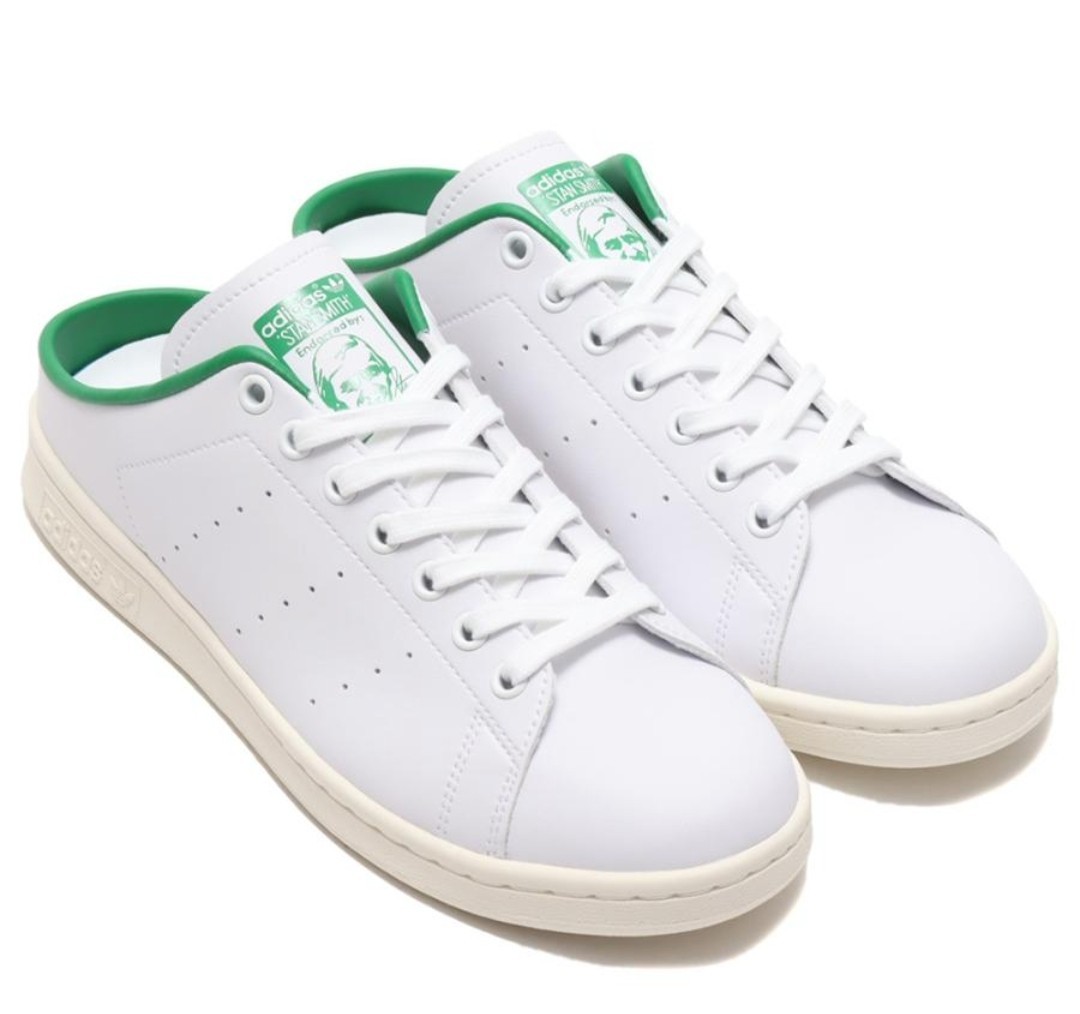 送料無料 adidas メンズ レディース STAN SMITH MULE スタンスミス ミュール WHITE GREEN ホワイト グリーン FX5849スリッポン  24.5cm の画像1