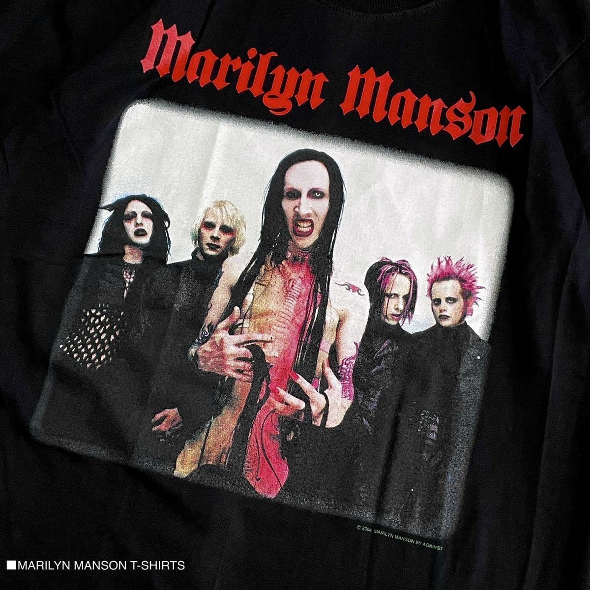 新品 MARILYN MANSON マリリンマンソン 半袖 Tシャツ ロック バンドT ブラック Lサイズ カジュアル シャツ_半袖 Tシャツ