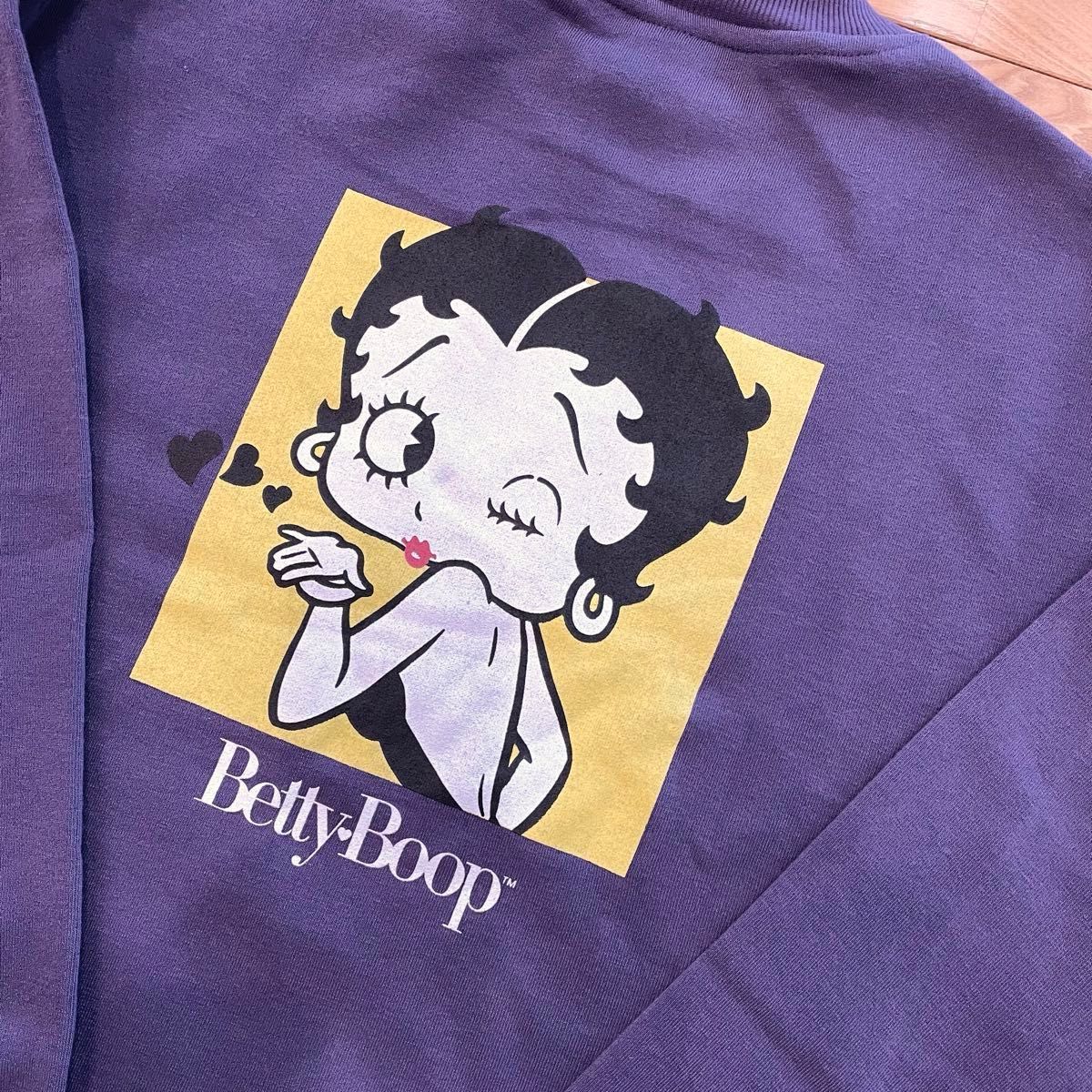 【L】betty boop ベティちゃん　裏起毛　長袖トレーナー●レディース　アメカジ　アメコミ　ベティブープ　グッズ