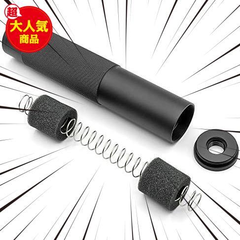 硬質アルマイト仕上【 良品武品 】 14mm正ネジ 逆ネジ 両方対応 5.56mm NATO サイレンサー サプレッサー アルミ製 （全長189mm_画像7