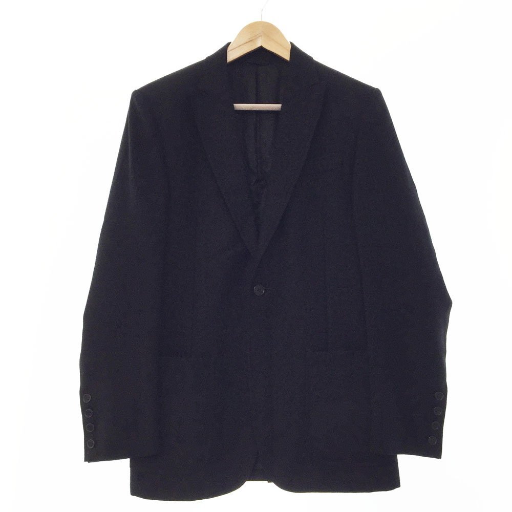 ●超美品 コスチュームナショナルオム CoSTUME NATIONAL HOMME ウール ピークドラペルジャケット メンズ44 ブラック 長袖 40G129 2AB/90740_画像1