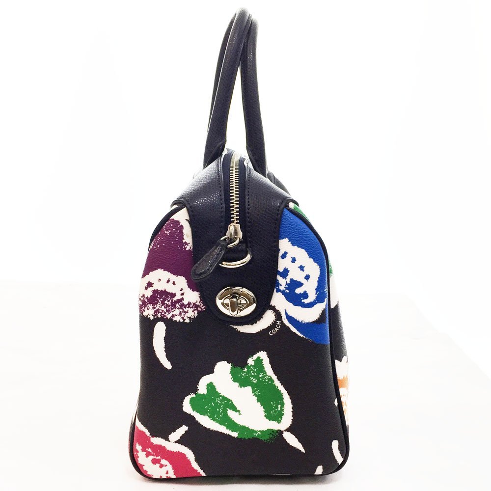 ◆超美品 COACH コーチ 2WAY 総柄ボストンバッグ F37482 レディース BENNETT SATCHEL IN LARGE WILDFLOWER PRINT COATED CANVAS 4BC/90799_画像5