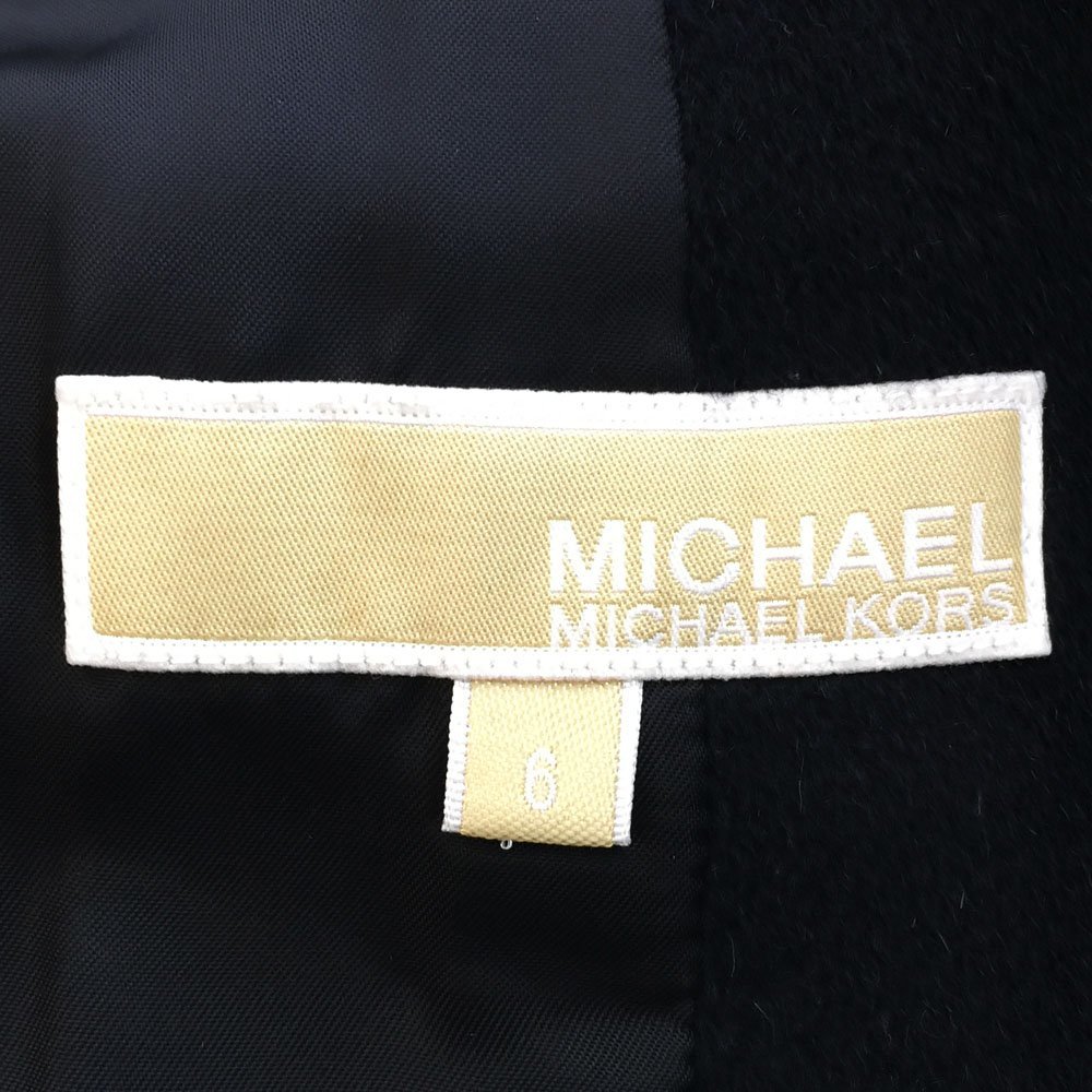 ★美品 MICHAEL KORS マイケルコース 長袖 アンゴラピーコート レディース サイズ6 ブラック アウター ショート丈 0018005 2BB/41662_画像6