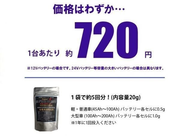 スーパーKバッテリー再生剤バッテリー交換がいらない再生剤『スーパーK』10台分 投入バッテリー回復 大幅コストダウン 専門家無料サポート_画像7