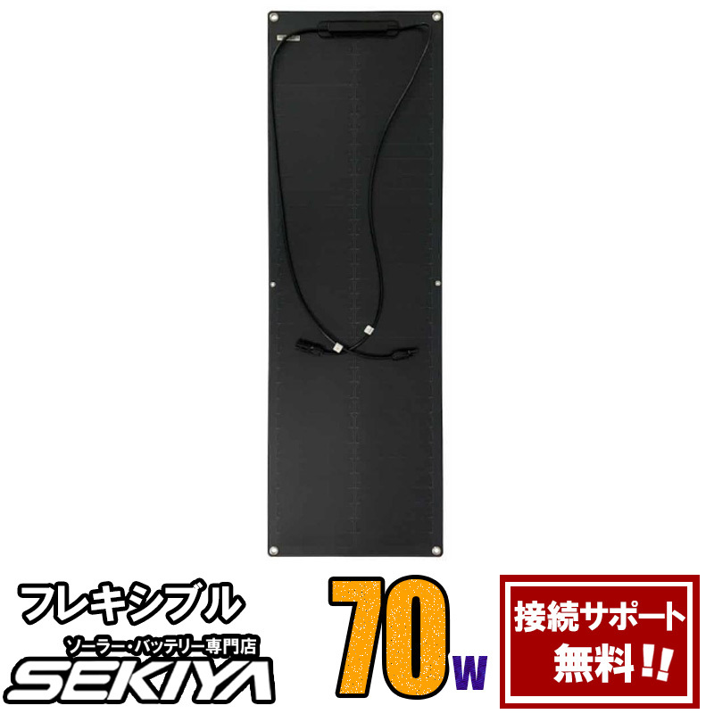 サイズ1040(または1080)*370*3mm フレキシブル曲面可能ソーラーパネル70w SEKIYA