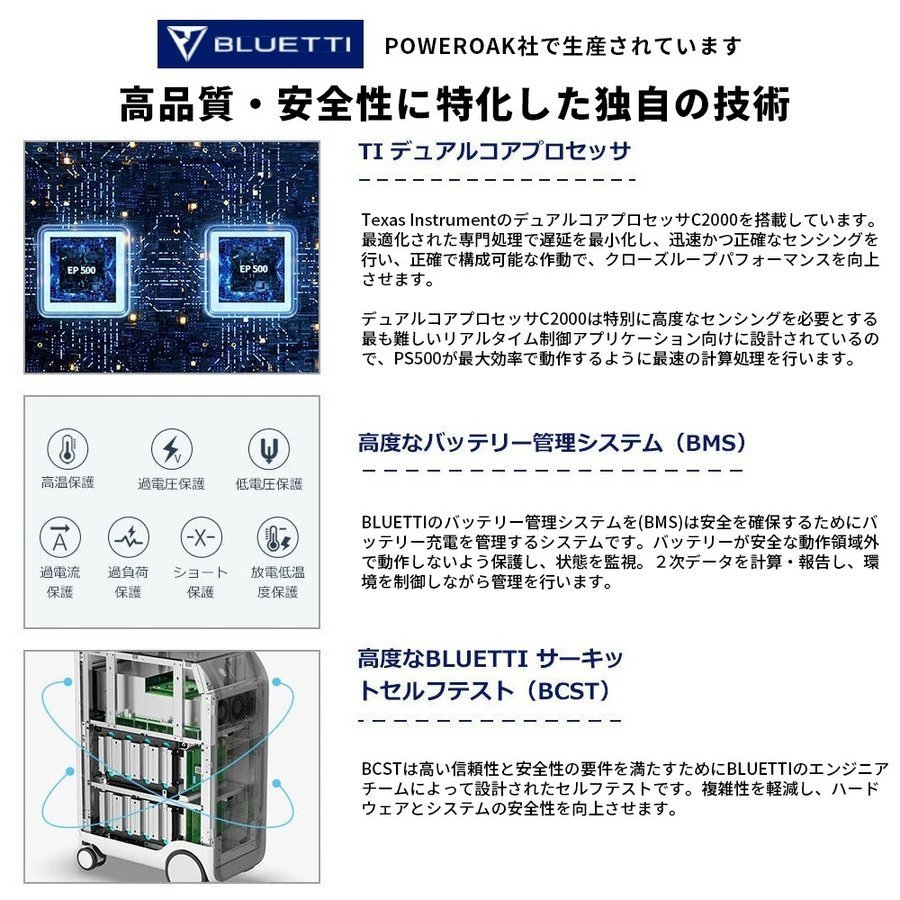 100W solar 4 sheets present [ regular goods ]BLUETTI EP500. electro- . strong construction work. not home use . battery 5000wh capacity 2000w output UPS SEKIYA