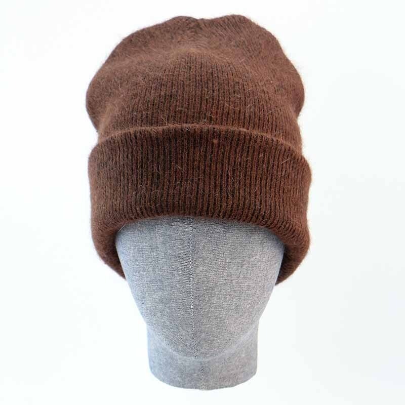 ニット帽子　暖かいウール　キャップカジュアル 　黒ウサギ 　 ニット帽子　メンズ ZCL816_画像6