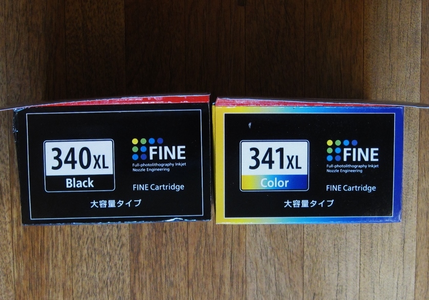 Canon製 PIXUS用インク 大容量黒色 BC-340XL ＆ 大容量３色カラー BC-341XL の2個セット 未開封品_画像3