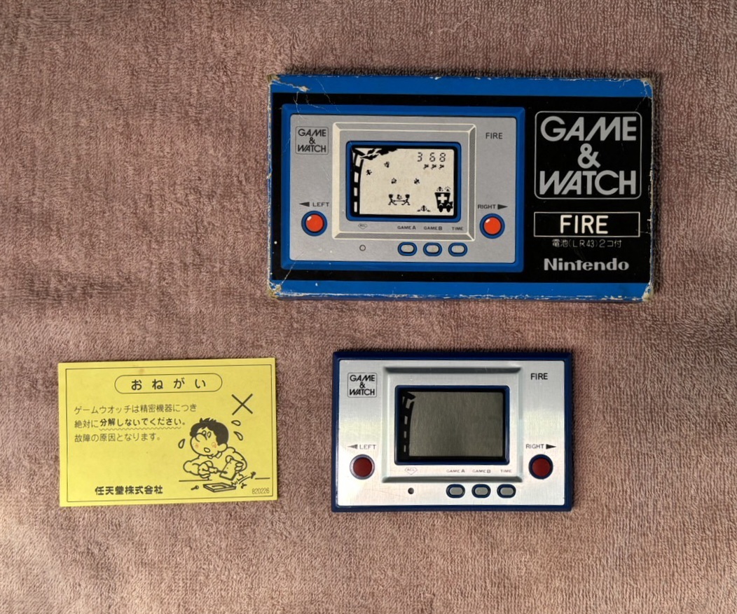  прекрасный товар Game & Watch fire FIRE б/у nintendo GAME&WATCH