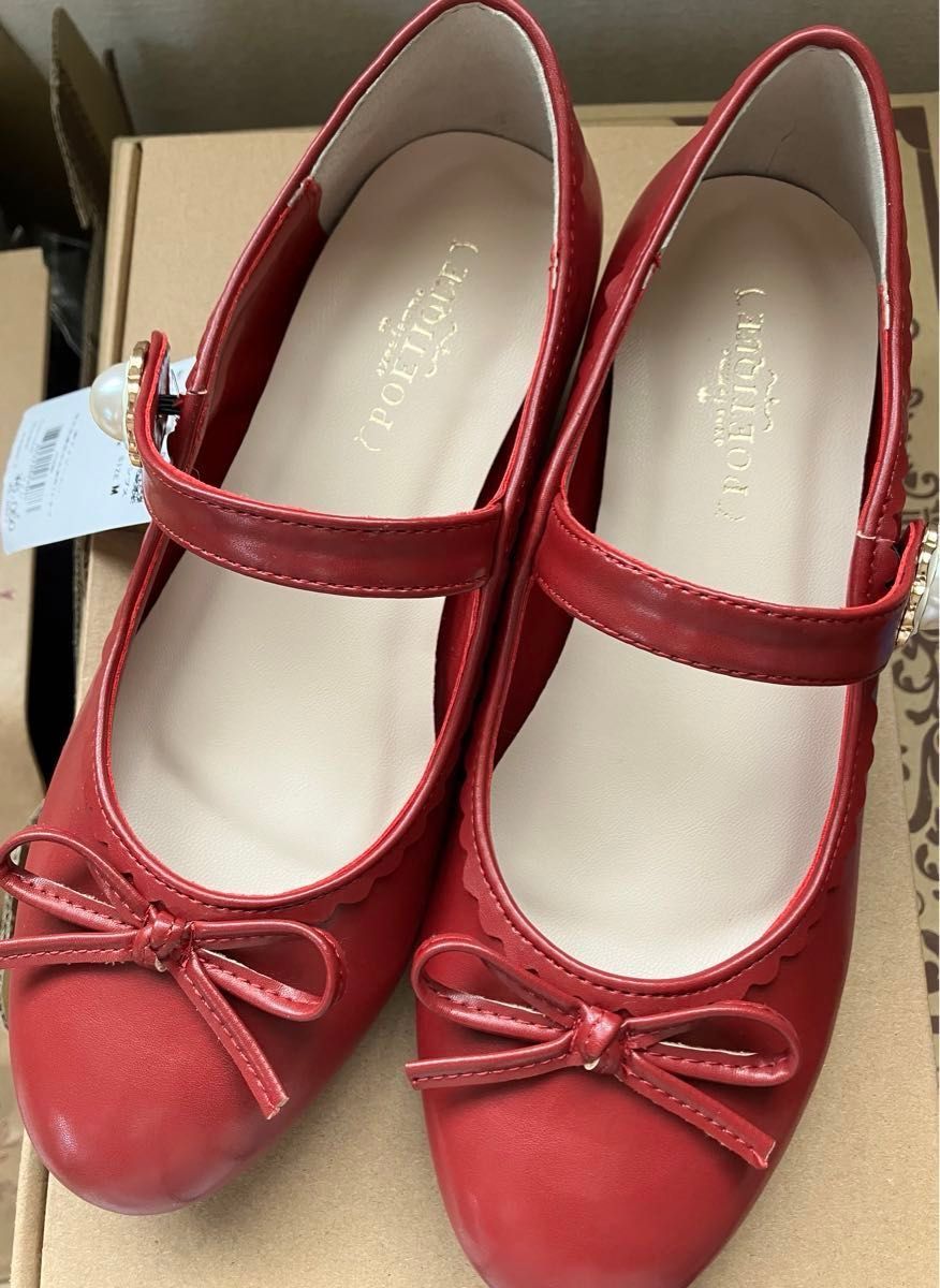 まとめ売りaxes femme  パンプス 靴　赤　未使用　タグ付き　バッグ　茶色　ショルダーバッグ