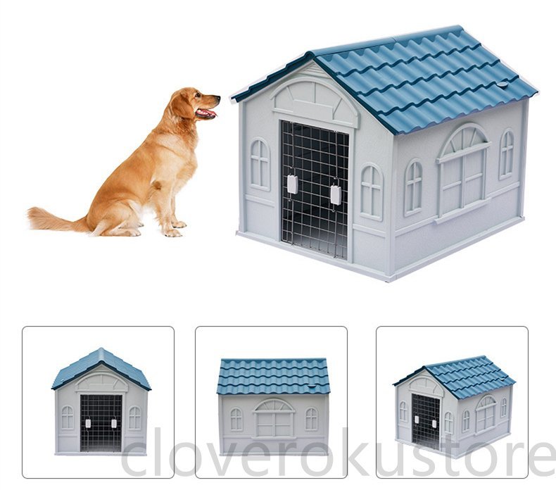  washing with water possibility kennel outdoors dog house pet house corrosion not doing plastic triangle roof large dog medium sized dog canopy durability 