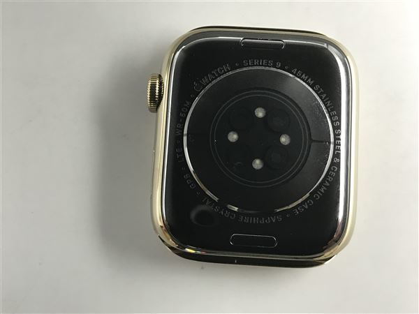 Series9[45mm セルラー]ステンレススチール ゴールド Apple Wa…_画像5