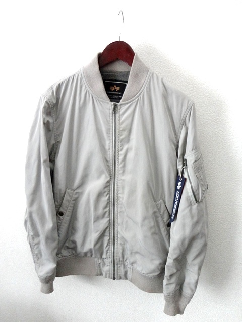 ALPHA INDUSTRIES：アルファ インダストリーズ■USAF MA-1 フライトジャケット/ライトグレー/Lsize_画像4