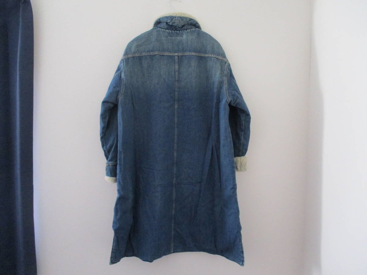 ☆MM6 Maison Margiela/エムエムシックス☆未使用 M60254 ボアロゴロングコート 16Y インディゴロングコート の画像3