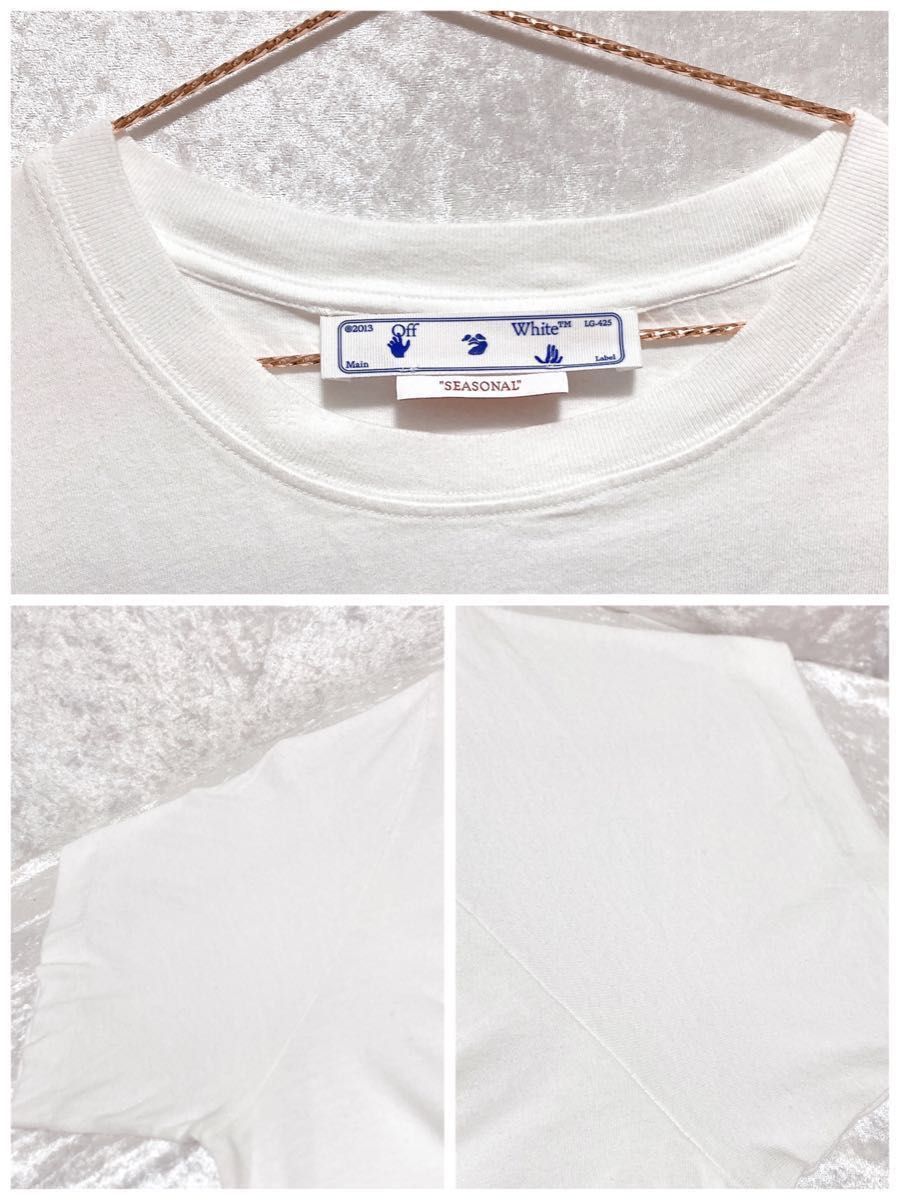 正規品】off-white オフホワイト 半袖 Tシャツ メンズ Lサイズ 正規品】off-white オフホワイト 半袖 Tシャツ メンズ Lサイズ