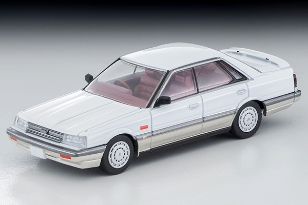 日産スカイライン 4ドアHT GTパサージュ ツインカム24V（白/ベージュ）86年式 LV-N282a【トミーテック社1/64ミニカー】【トミカの時】_画像4