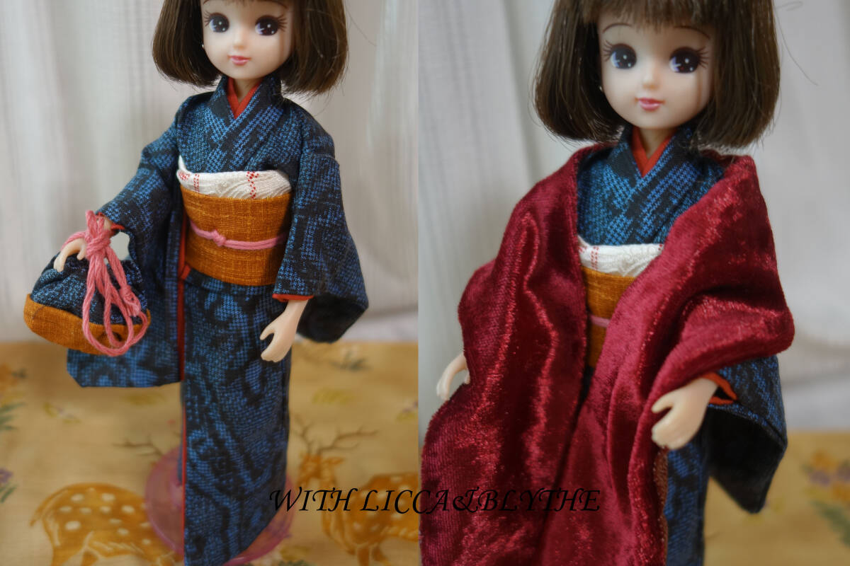 大島紬　リメイク　着物と帯、巾着などのセット♪_画像1