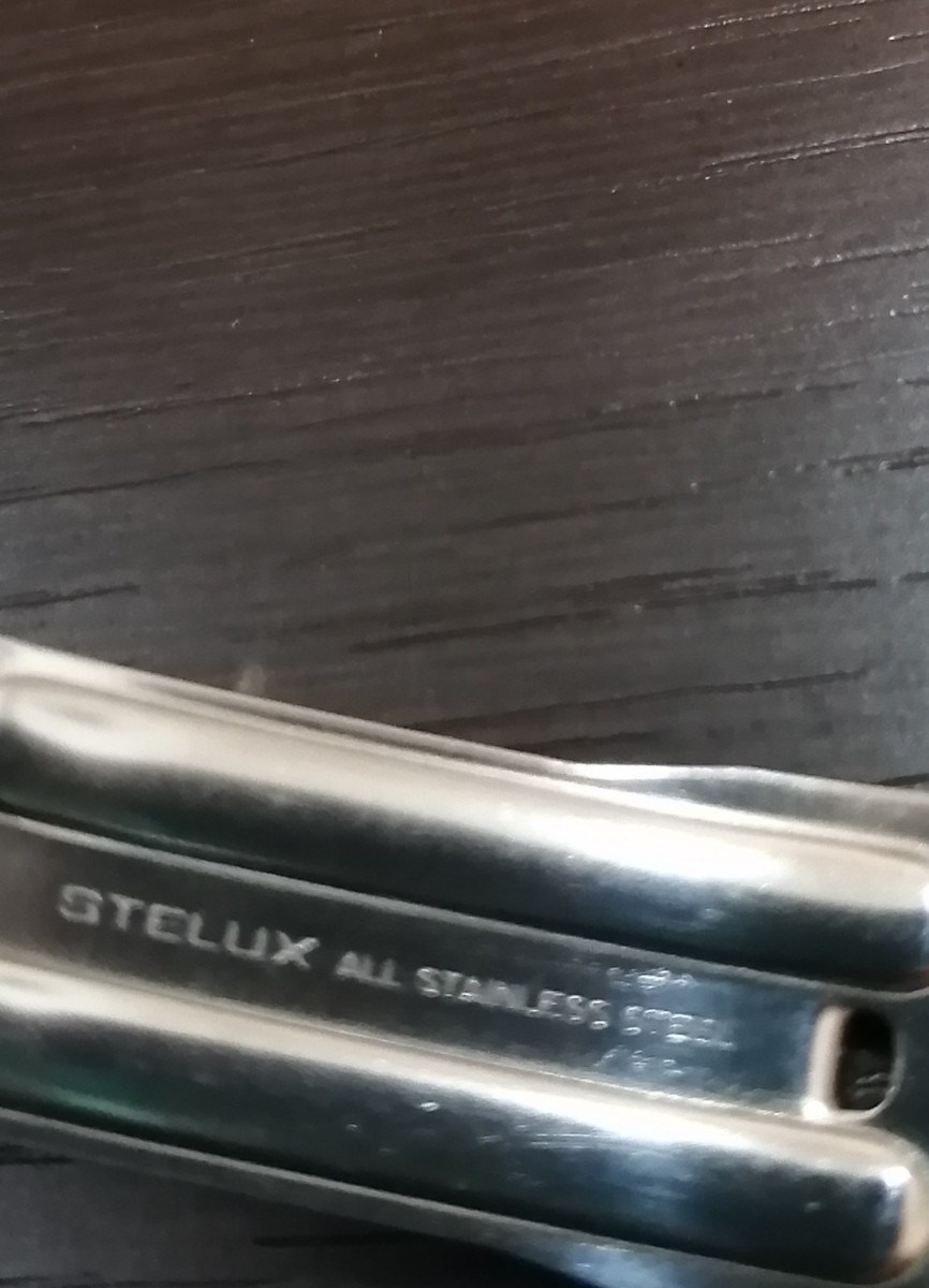  не использовался STELUX рука ремешок для часов 18 мм смычок can серебряный цвет античный нержавеющая сталь ремень 