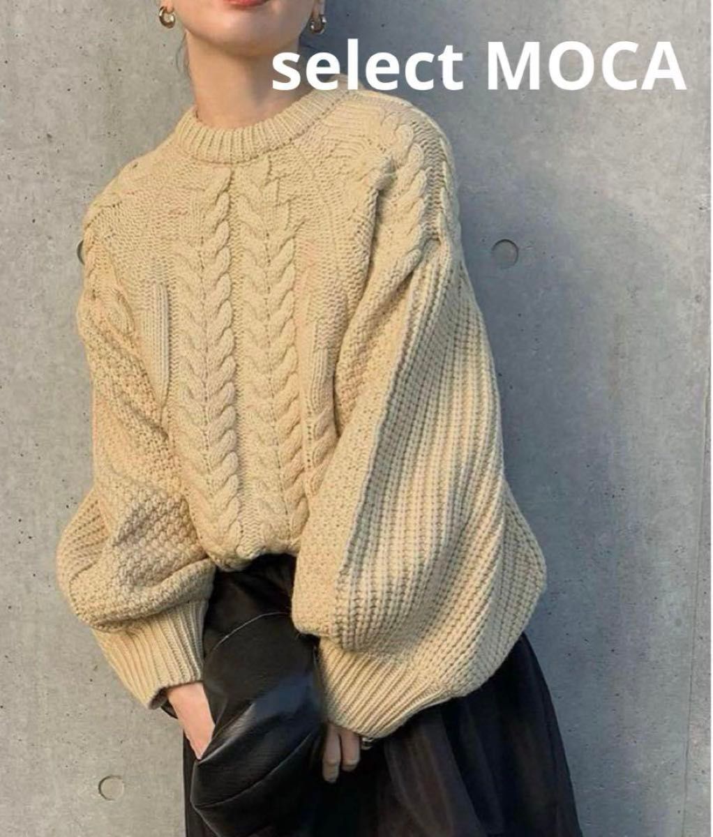 select MOCA セレクトモカ ヘリンボーンドルマンスリーブオーバー