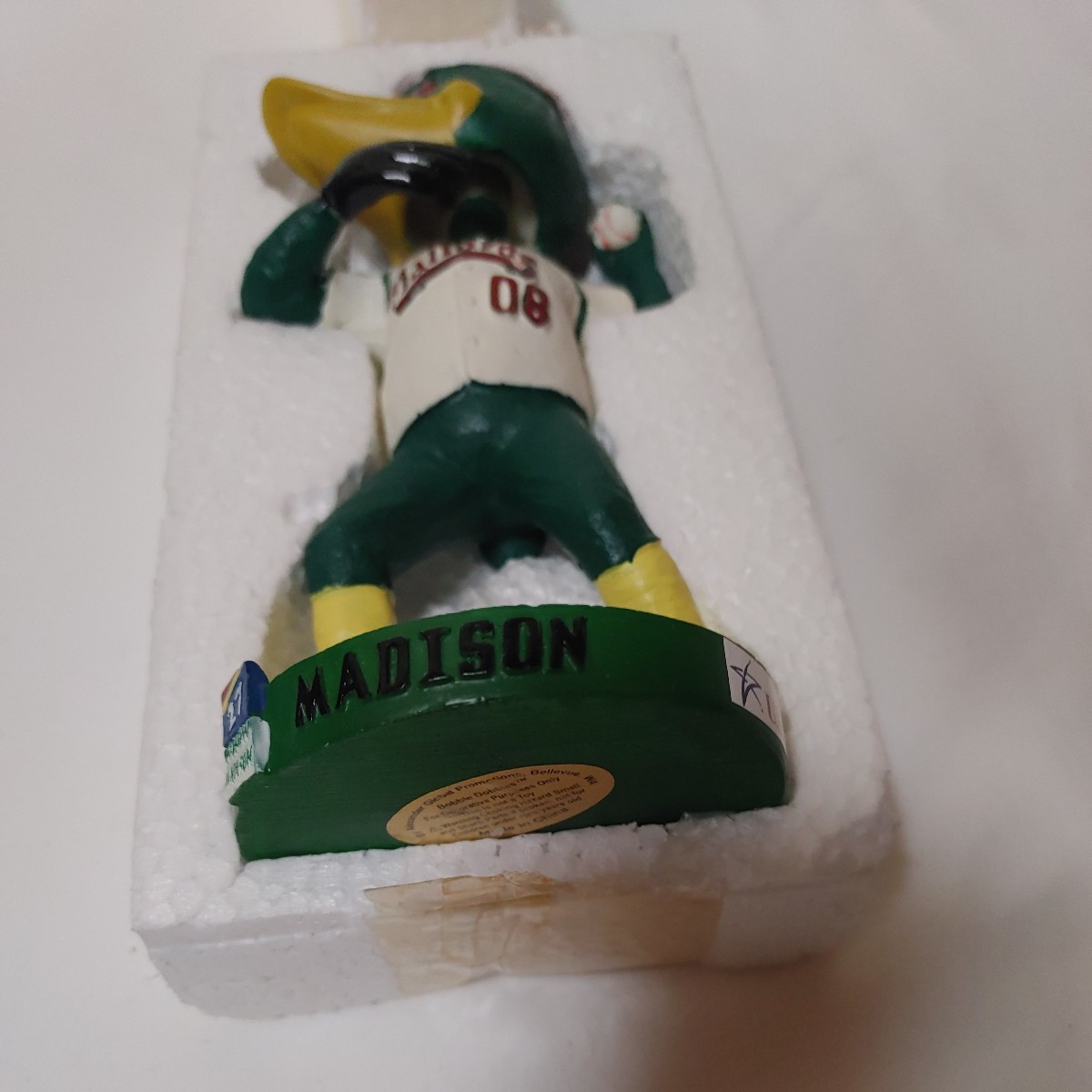 マイナーリーグ　マスコット カッパ　ボブルヘッド フィギュア　MLB 野球　mascot bobblehead madison_画像4