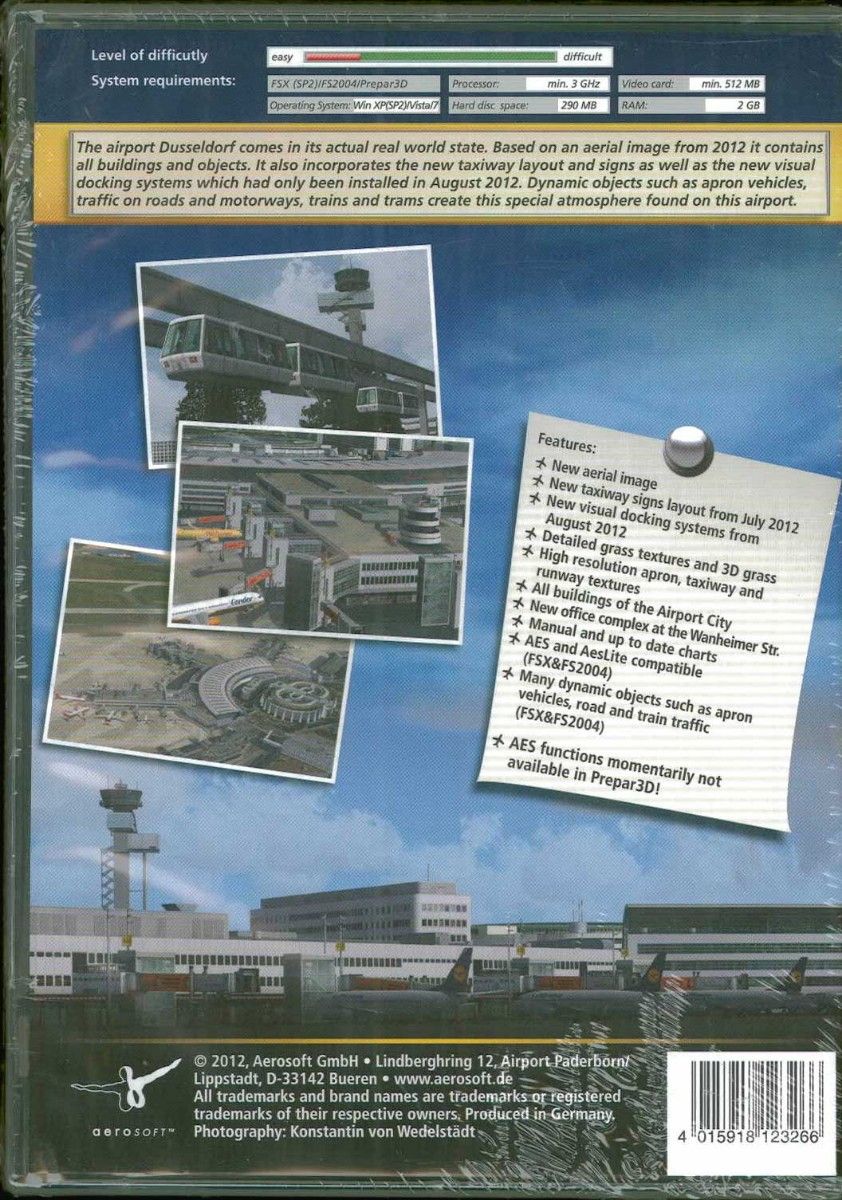 新品 Mega Airport Dusseldorf(FSX/FS2004) アドオンソフト ドイツ デュッセルドルフ空港