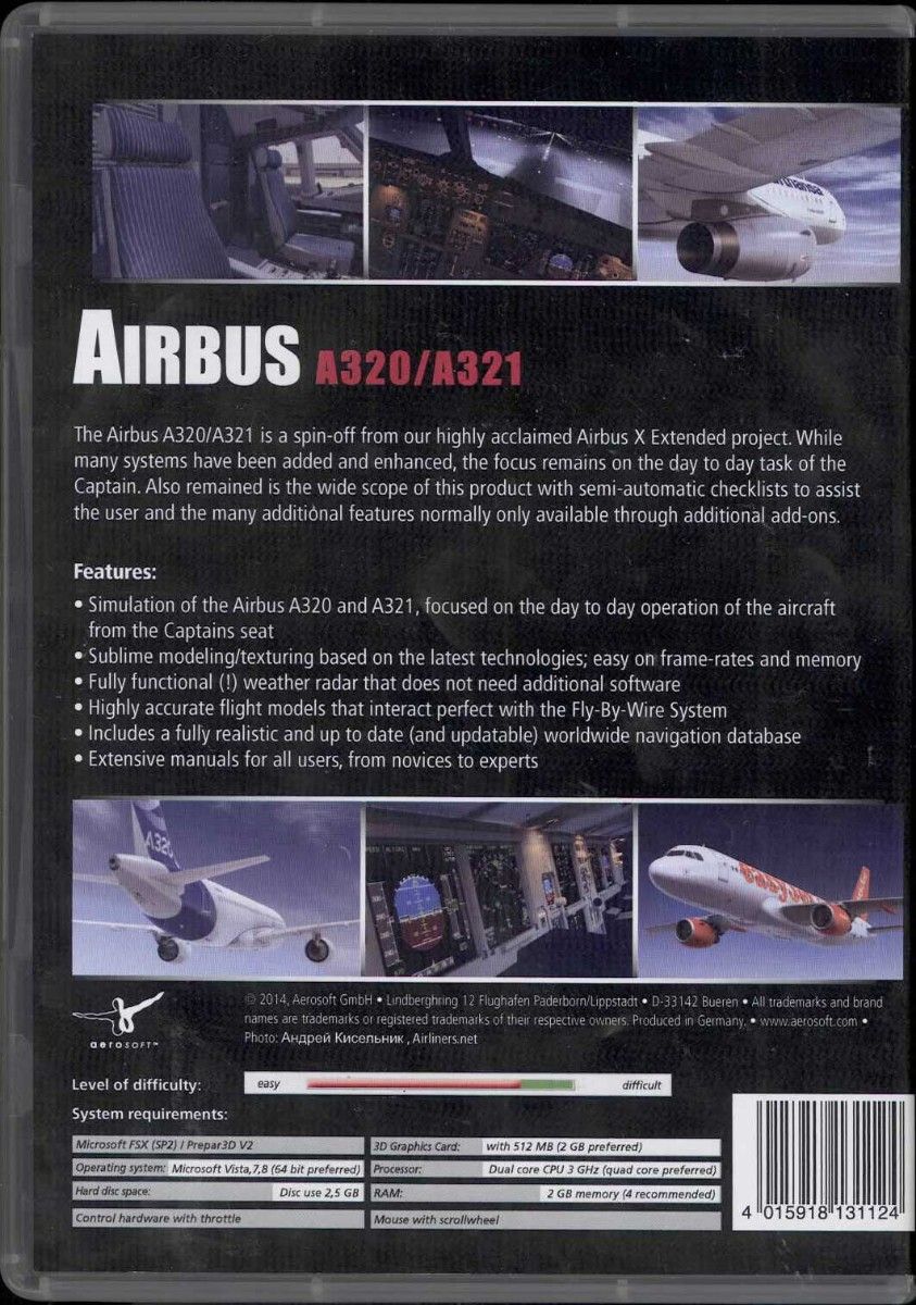 中古 Airbus A320/A321(FSX/FSX:SE) エアバス アドオンソフト