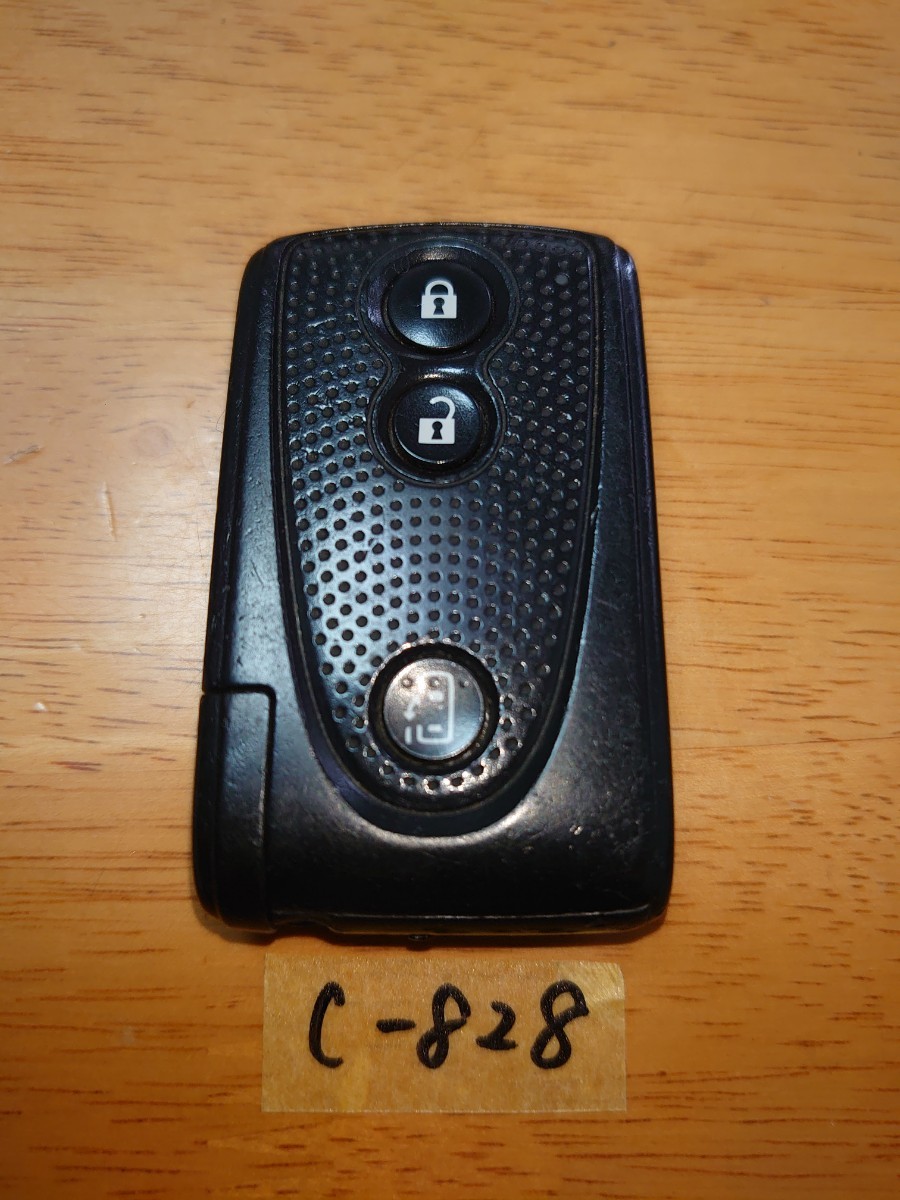 C-828 DAIHATSU ダイハツ純正 L375S L385S タント スライドボタン 007YUUL0499 3ボタン スマートキー キーレス リモコン 周波数確認済み！_画像1