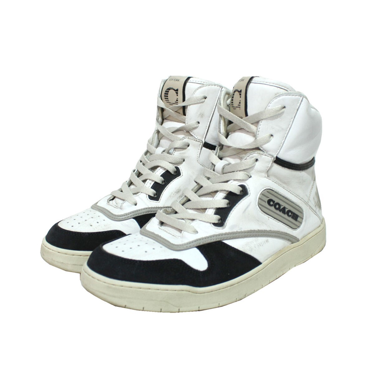 COACH コーチ Distressed High Top Sneaker ディストレスド ハイ トップ スニーカー 8073000147558_画像1