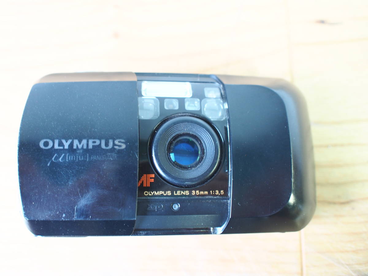 ☆【1T0109-39】 OLYMPUS オリンパス フィルムカメラ mju: ミュー パノラマ ソフトケース レンズ 35mm 1:3.5 ジャンク_画像9