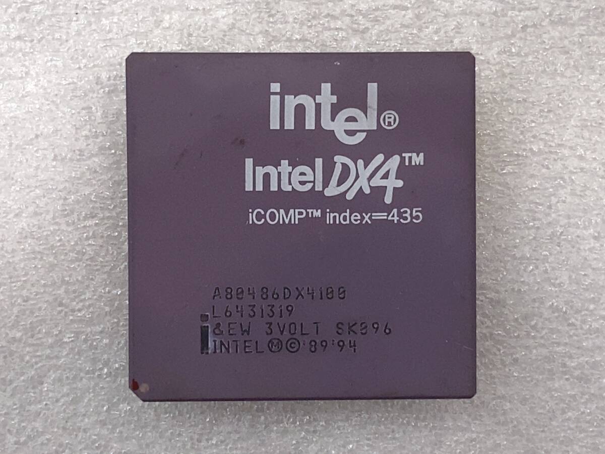 IntelDX4 iCOMP index=435 インテル A80486DX4100 100MHz 3VOLT i486 ジャンク品 クリックポスト対応_画像1
