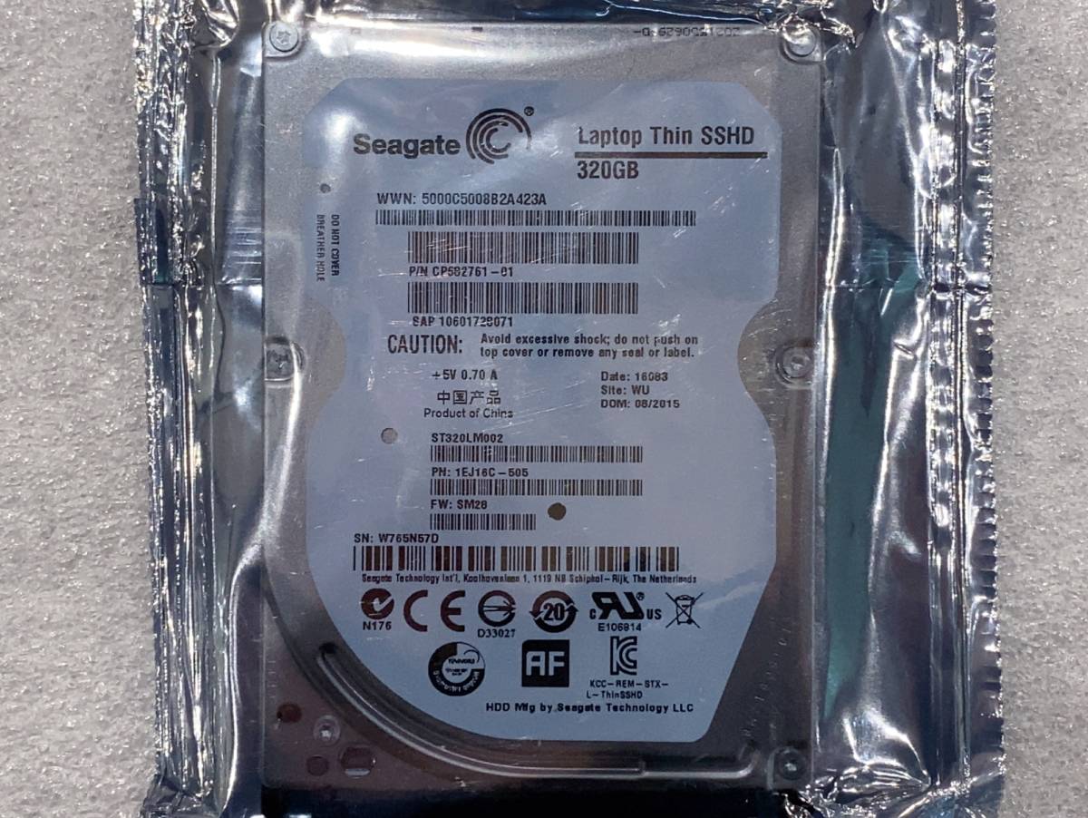 SEAGATE Laptop Thin SSHD 320GB シーゲイト ST320LM002 2.5インチ HDD SATA 新品バルク 未開封 3台セット_画像3