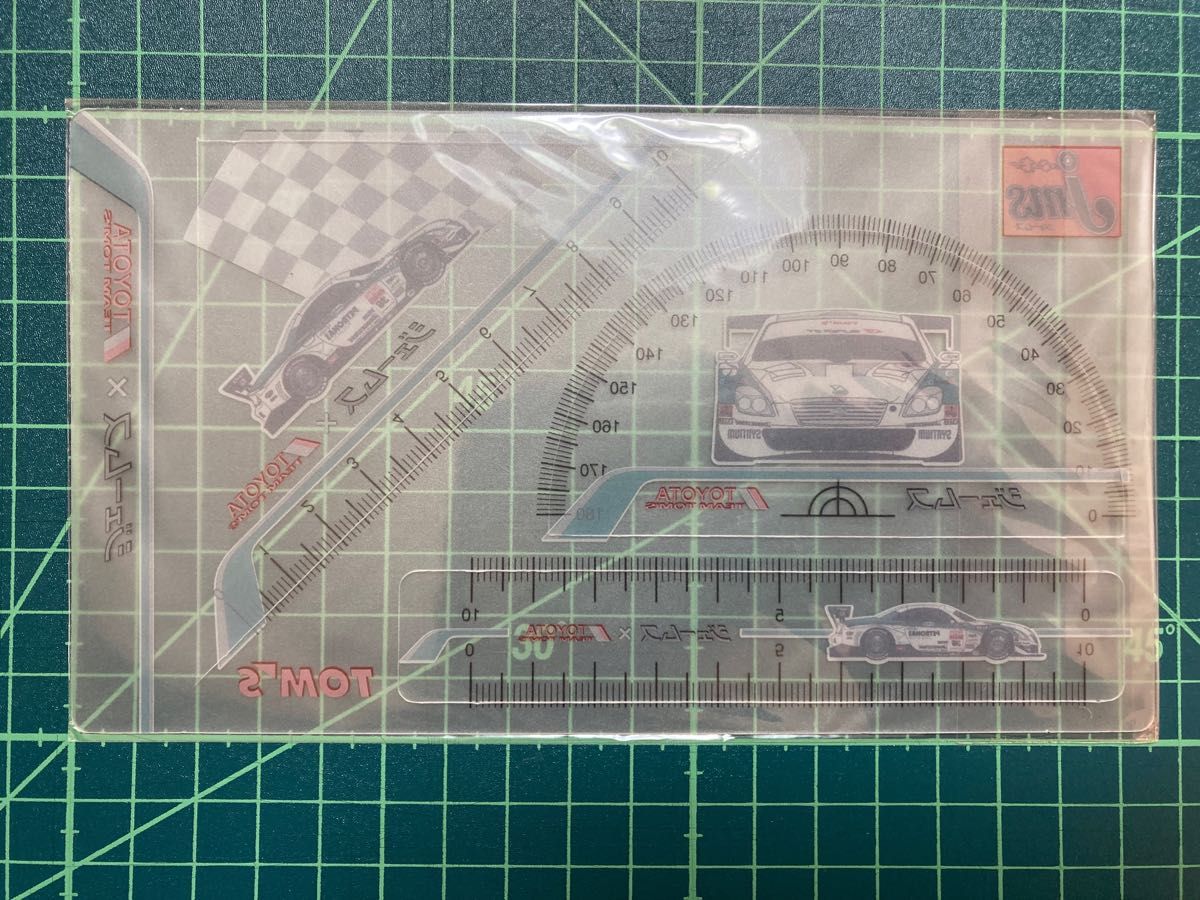 ジェームス 定規 セット トヨタ チームトムス 三角定規 分度器 未開封 モータースポーツ