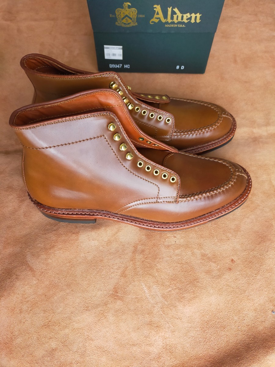 ［未使用］Alden　Whisky cordvan D9947HC　8.0D　ウィスキーコードバン　ホーウィン オールデン　ALDEN　alden　ブーツ ＮＳＴ 茶系　米国_画像3