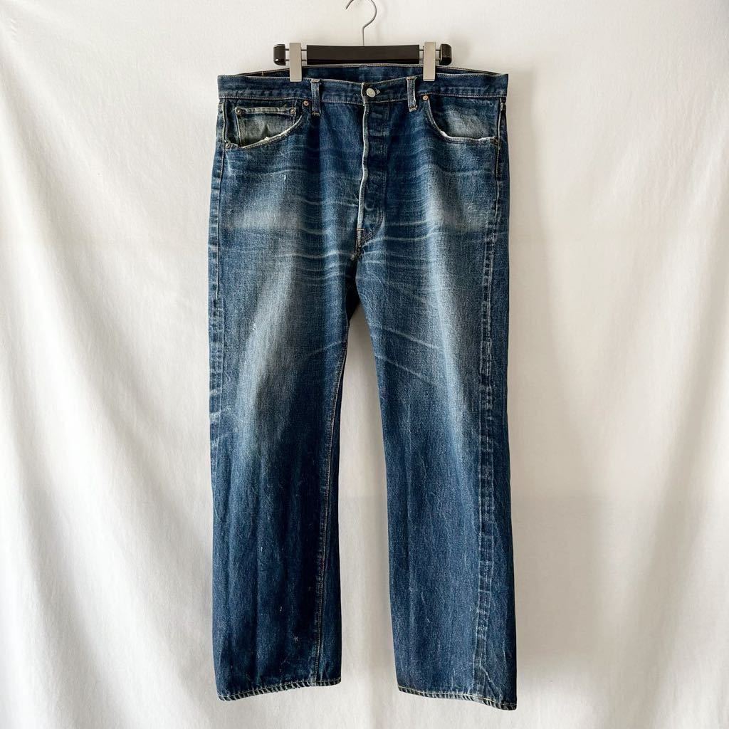 鬼ヒゲ! 60s Levi's 501 66 ビッグE デニムパンツ W39 L28.5 ビンテージ 60s リーバイス ジーンズ BIG E シングル オリジナル ヴィンテージ_画像2