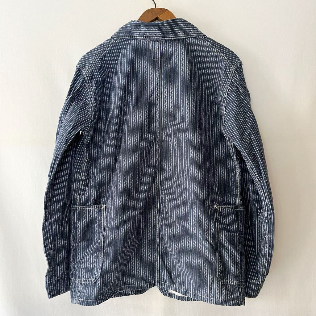 POST Ｏ'ALLS MATTALINI JACKET ブルー CARICO STRIPE USA製 ポスト オーバーオールズ コットン マッタリーニジャケットアメリカ製 米国製_画像3