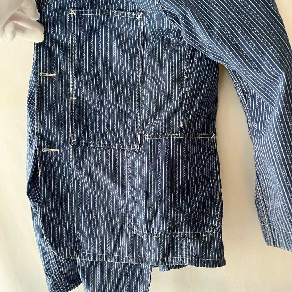 POST Ｏ'ALLS MATTALINI JACKET ブルー CARICO STRIPE USA製 ポスト オーバーオールズ コットン マッタリーニジャケットアメリカ製 米国製_画像7