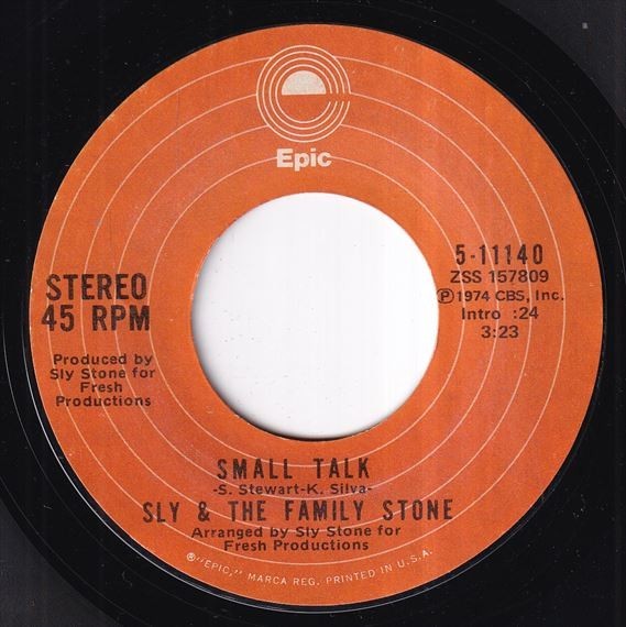 Sly & The Family Stone - Time For Livin' / Small Talk (A) L278_7インチ大量入荷しました。